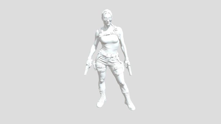 Sophie Turner Lara Croft Amazon Prime 3D Model