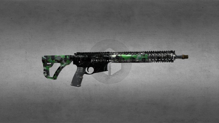 M4 - Camo Dark 3D Model