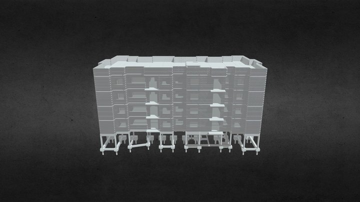 24-268-Bloco 1 (Alvenaria Estrutural) 3D Model