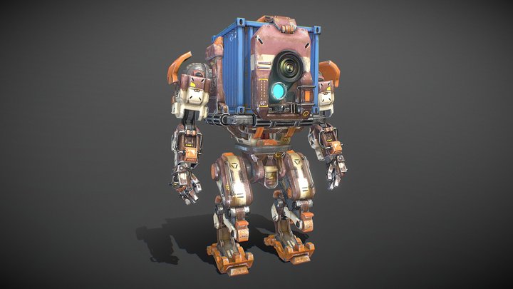 Container Mech Robot 3D Model