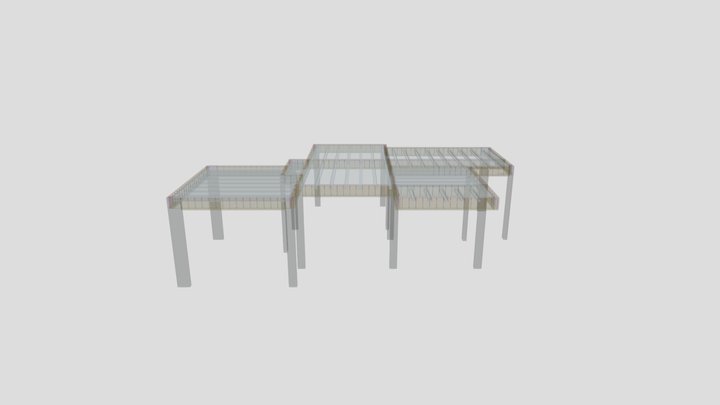 Vigas da Cobertura - Residência Térrea 3D Model
