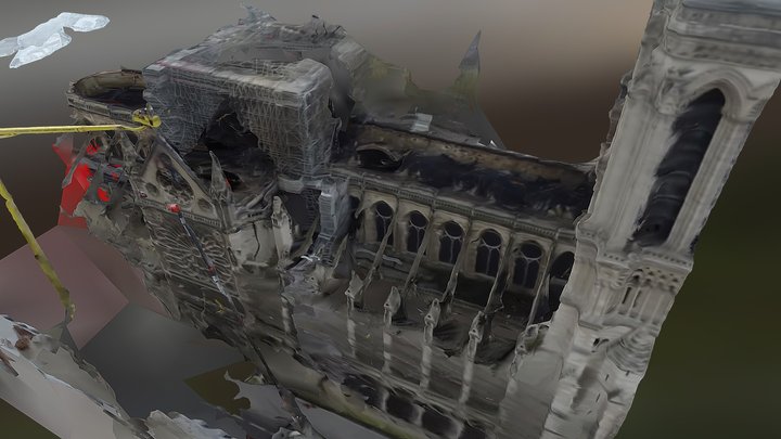 Notre Dame Burned 3D Model