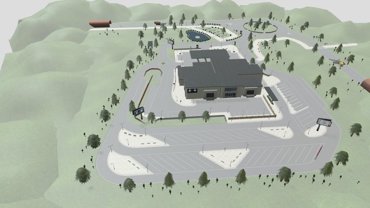 Map - Gas Station: Car Parking Sim – Modello 3D gratuito STL
