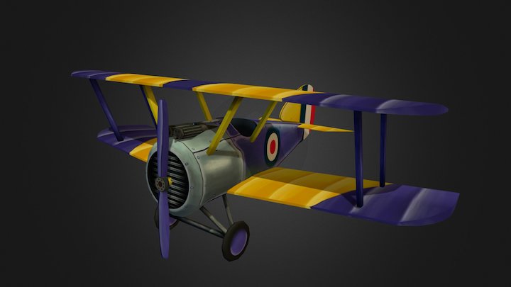 Sopwith Camel airplane 3D Model