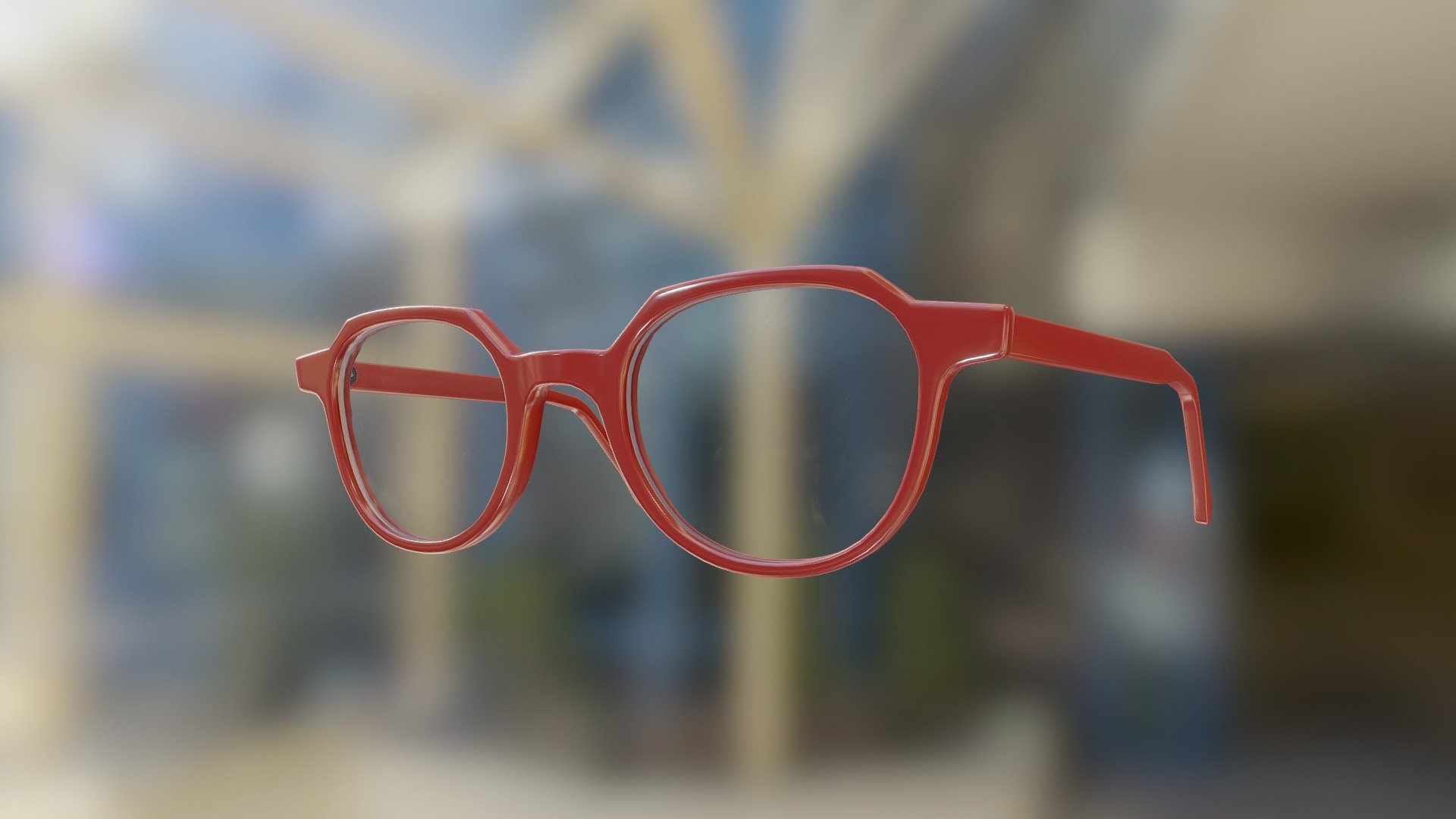 Generic Crown Panto Glasses (Red)