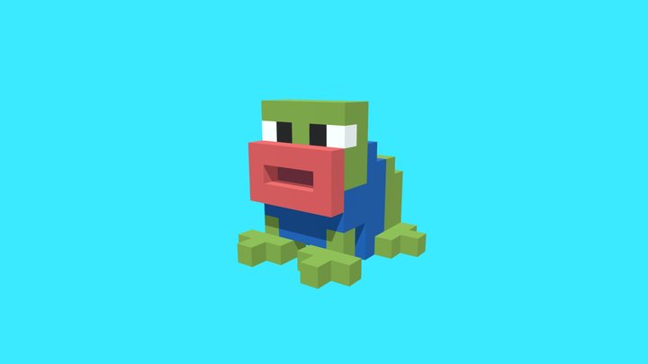 Voxel Pepe Frog 3D Model