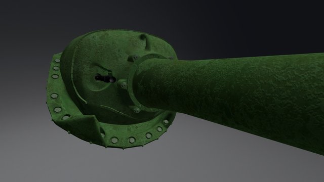 SU-122 Gun 3D Model