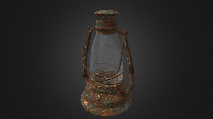 gas lantern rusted 3D Model