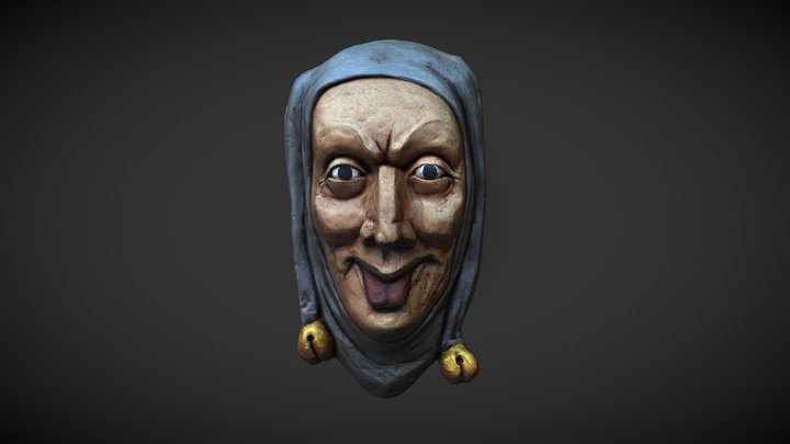 Smirking Jester Head 3D Model