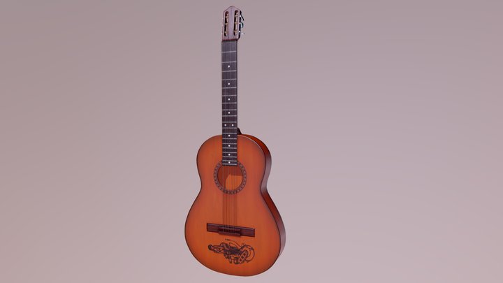 Freebie - Game Art: Acoustic Guitar – Modello 3D gratuito STL