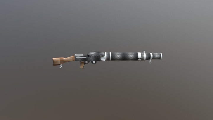 lewis gun.c4d 3D Model