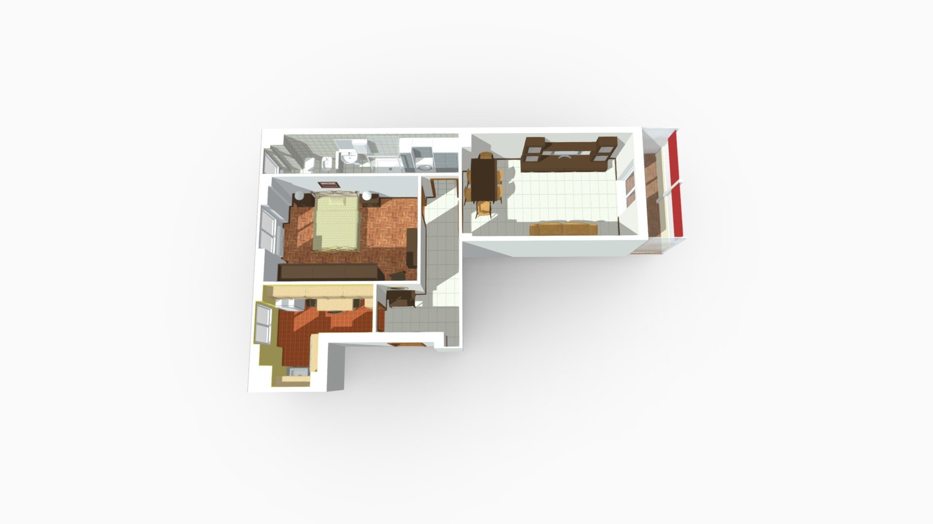 Bilocale Via Polesine Milano — Sketchfab embed 3D viewer