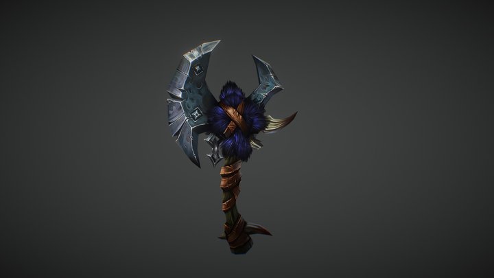 Hand-painted Axe 3D Model