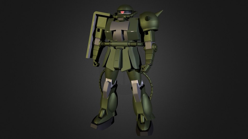MS-06F Zaku II - 3D model by krit yamsaso (กฤษณ์ แย้มสระโส) (@krit ...