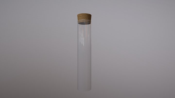 Free 25ml Glass Test Tubes | 100mm & Cork Decor 3D Model