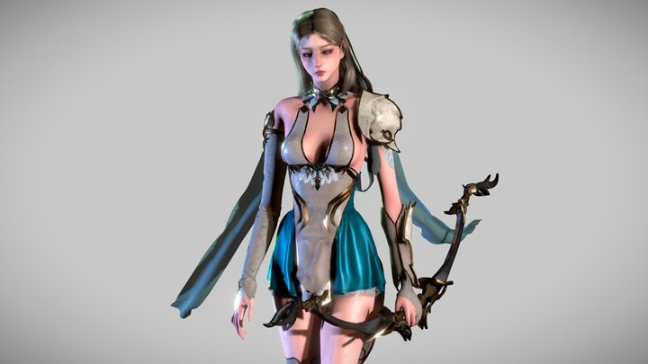 Archer Girl - GameReady 3D Model