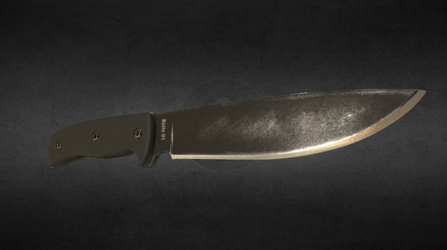 Combat Knife Model 3D Model