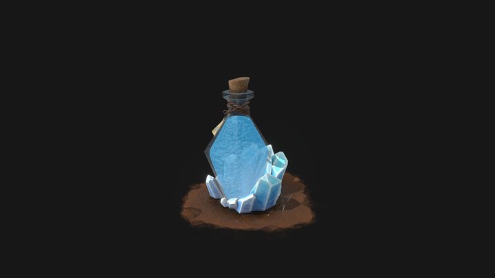 Stylized Ice Potion 3D Model