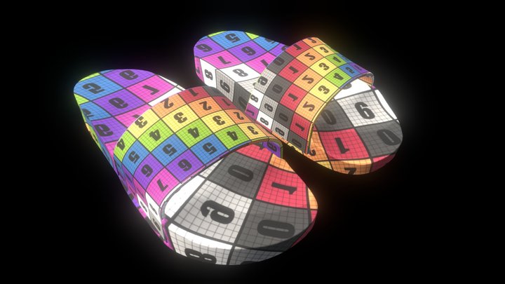 POOL SANDALS (DOWNLOADABLE) 3D Model