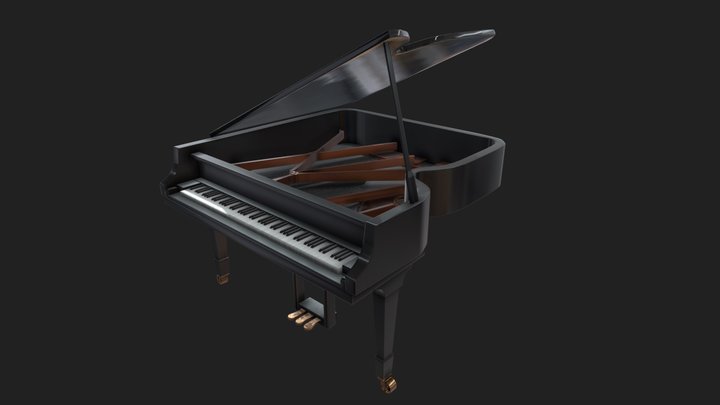 Teclado de piano eletrônico no suporte - Adereços prontos para jogos PBR  Modelo 3D - TurboSquid 2038433
