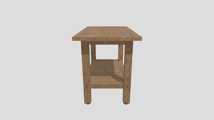 Wooden Bath Desk 3D Model