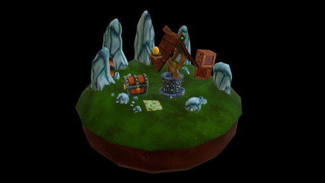 Stylized Diorama 3D Model