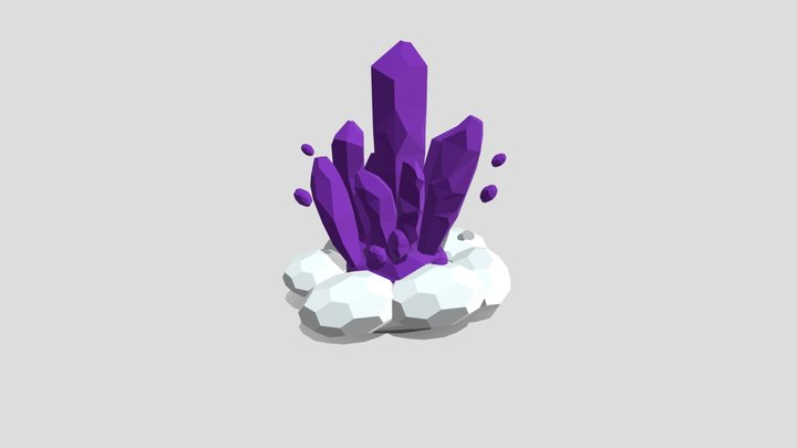 Stylized crystal cluster