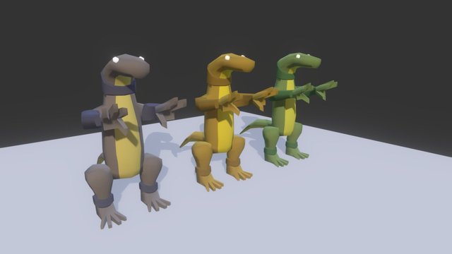 Monitor Lizard Animations 3D Model