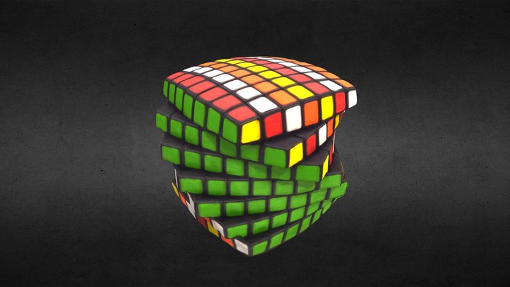 Rubik's Cube 7x7 3D Model