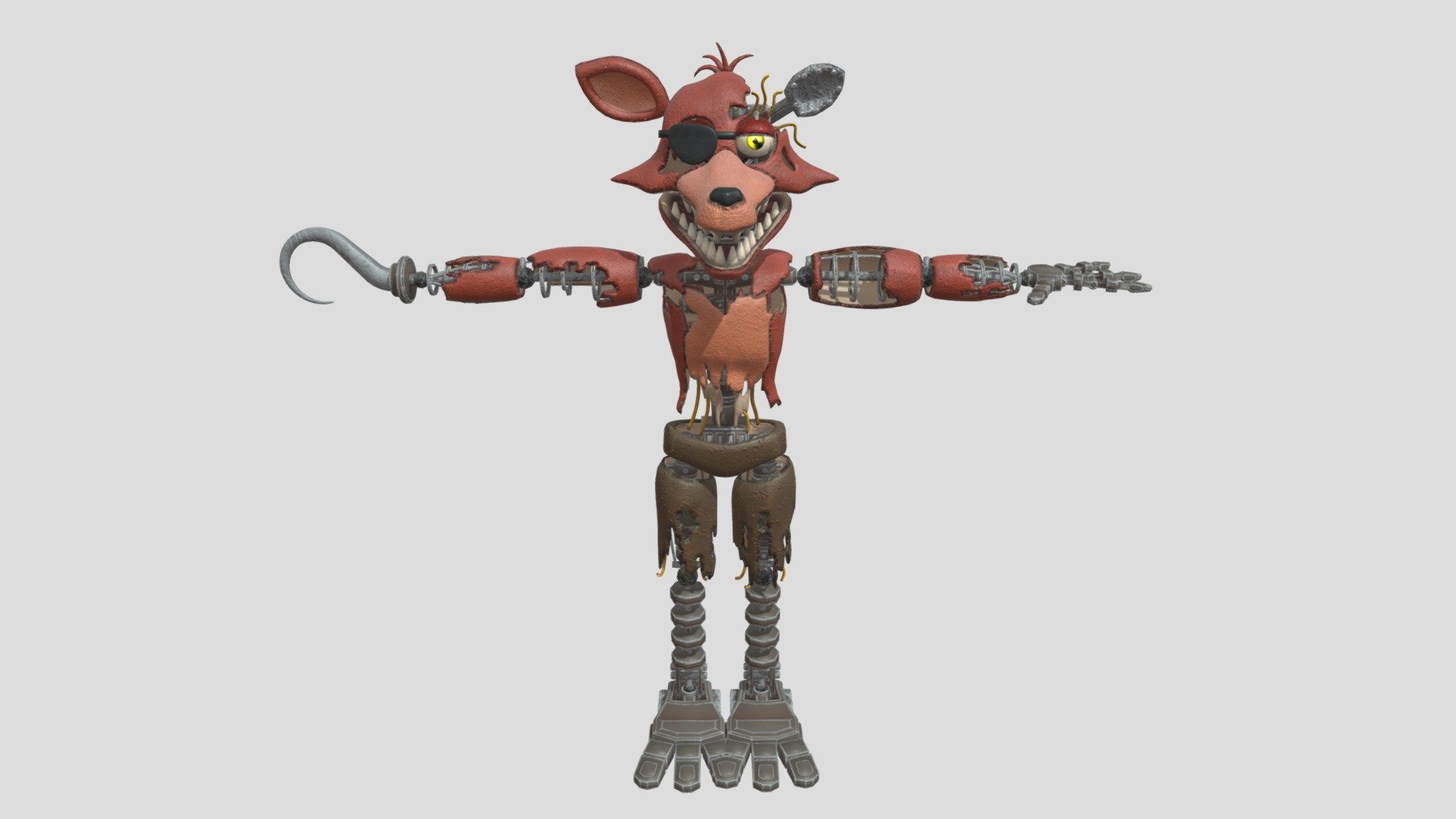 Rewritten 87 Withered Foxy - Download Free 3D model by skylajade69 ...