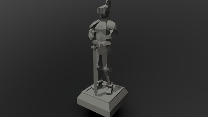 Knight Statue 3D Model