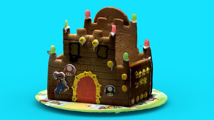 Super Mario Gingerbread Castle 3D Model