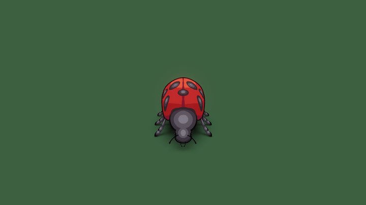 Toon Styled Ladybug 3D Model
