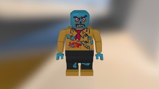 Charakter Zombie Engineer 3D Model