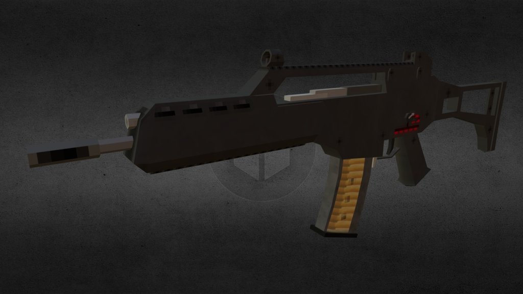LowPoly G36KV (Crimson Prime) — Sketchfab embed 3D viewer