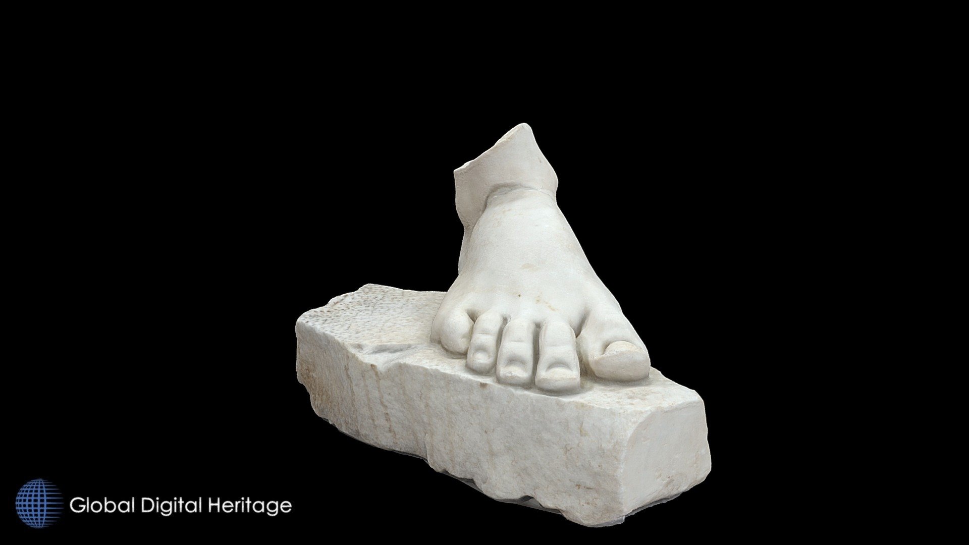Foot of armored statue, Tarraco, Tarragona, Sp.