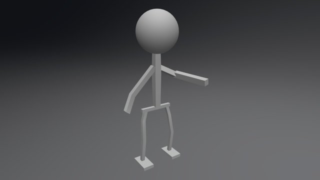 Stick Man with Nothing 3D Model