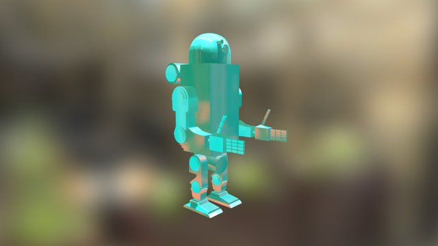 Cartoon Robot 3D Model