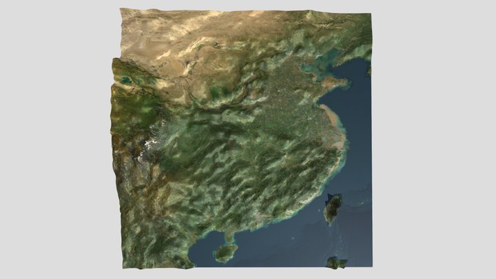 Terrain in Eastern China 3D Model