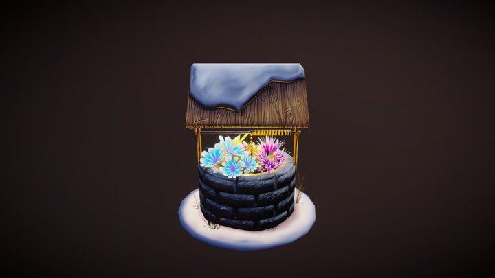 Well of flowers 3D Model