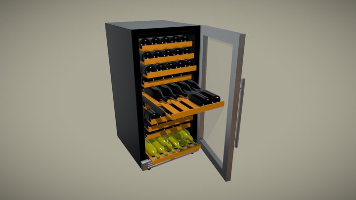Wine Refrigerator 3D Model