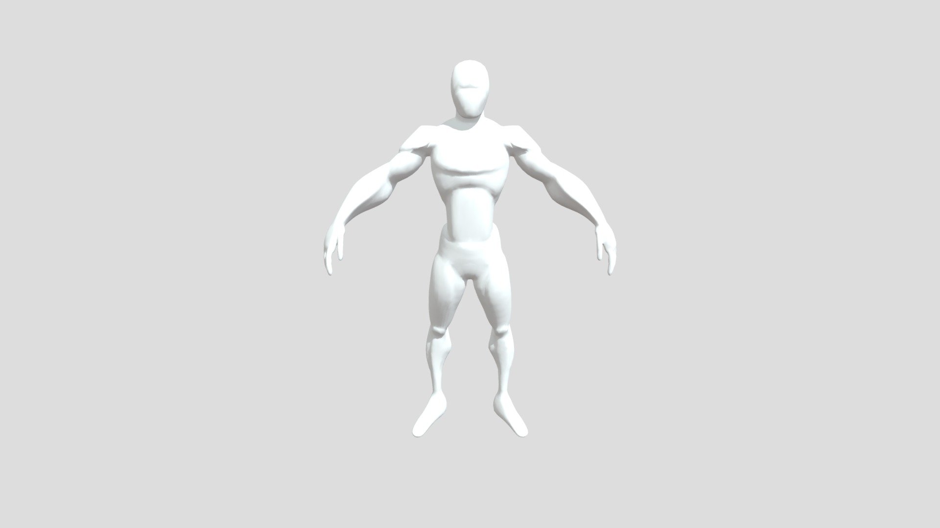 Stylized Male Base Mesh - 3D Model By Cmhg19 [75b0360] - Sketchfab