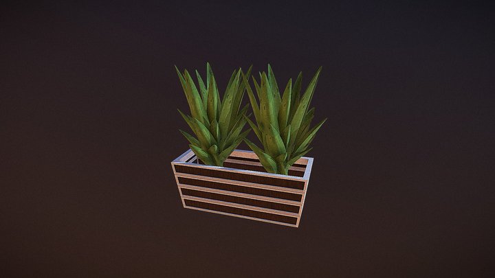 Flowerpot and Flower 3D Model