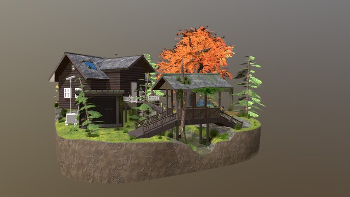 Forest Loner Diorama Test 3D Model