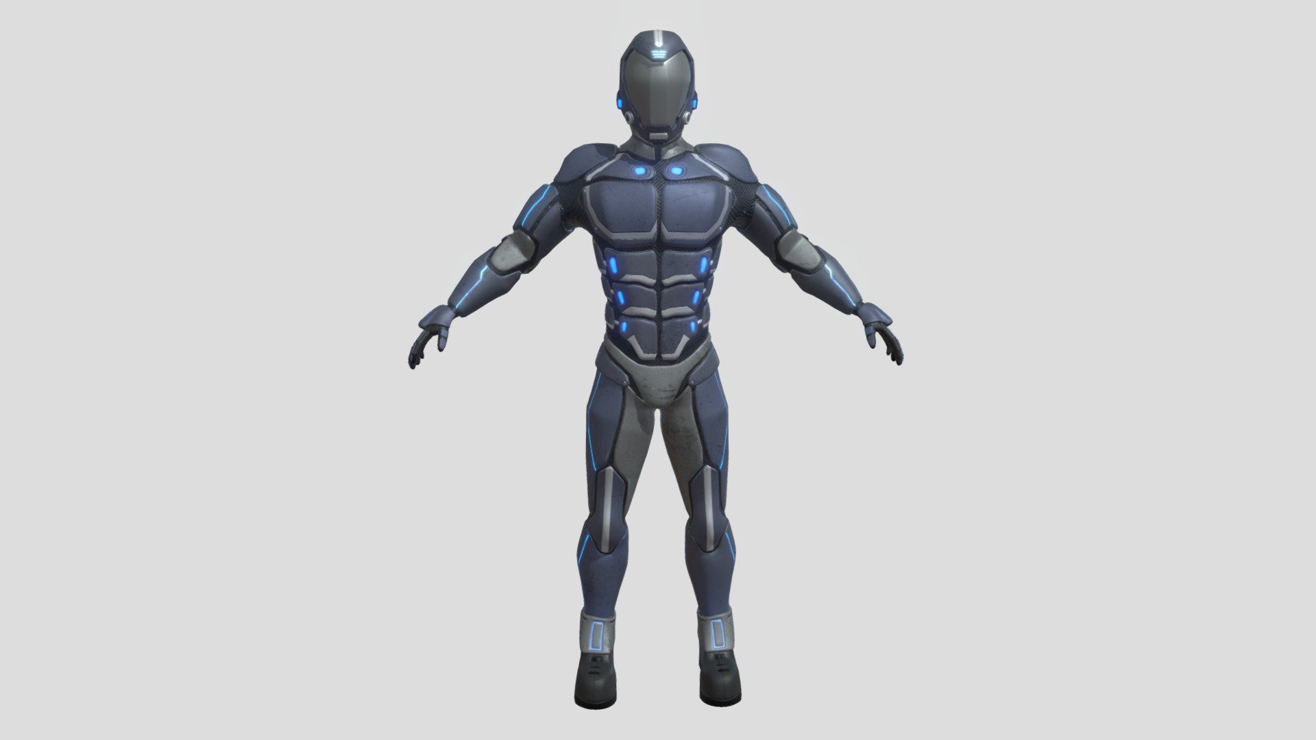 Futuristic man 3D Model