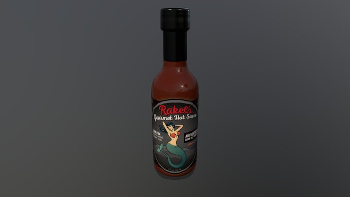 Rakel's Gourmet Hot Sauce Authentic Black 3D Model