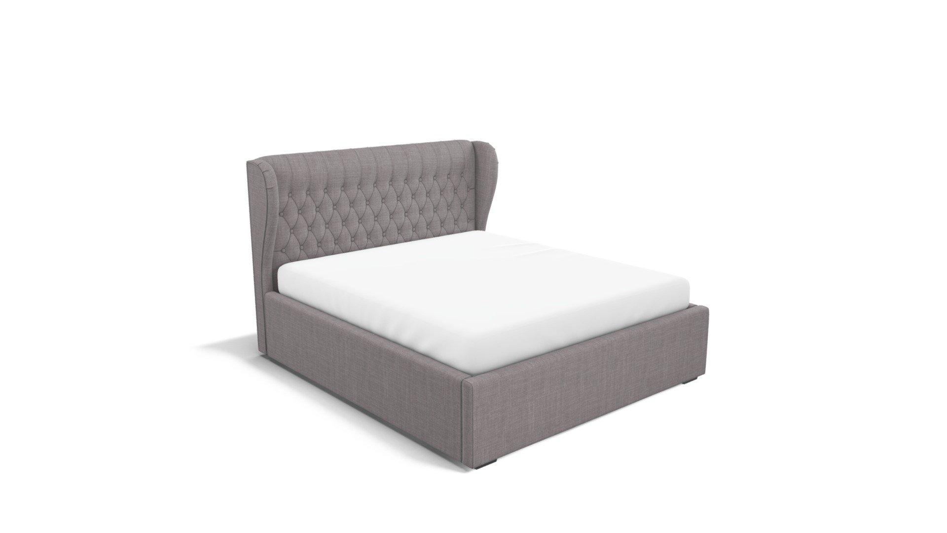 Bergerac Super Kingsize Bed, Graphite Grey