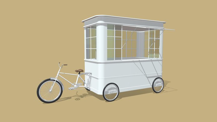 Bike Food Cart 3D Model