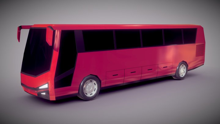 Lowpoly generic bus concept 3D Model