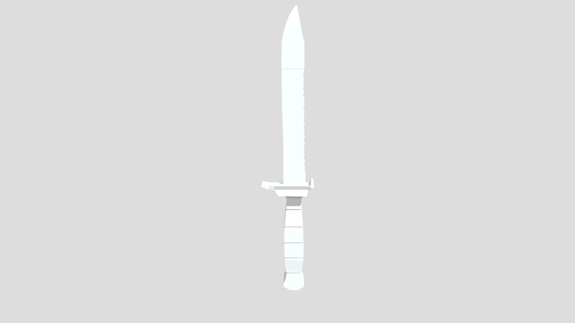 Low Poly Combat Knife With No Textures